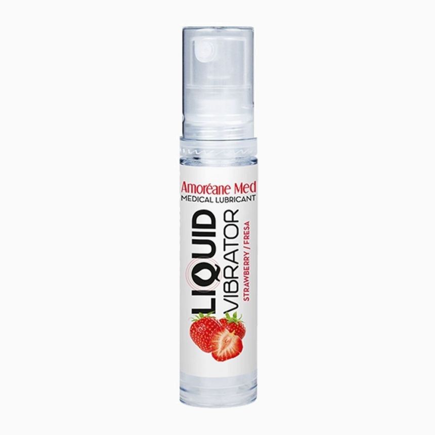 Лубрикант с эффектом вибрации Amoreane Med Liquid Vibrator Strawberry (10 мл) Лубрикант с эффектом вибрации Amoreane Med Liquid Vibrator Strawberry (10 мл)