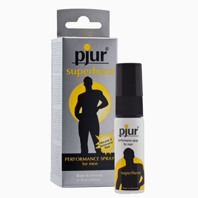 Пролонгирующий спрей pjur Superhero Spray 20 мл, впитывается в кожу, натуральные компоненты