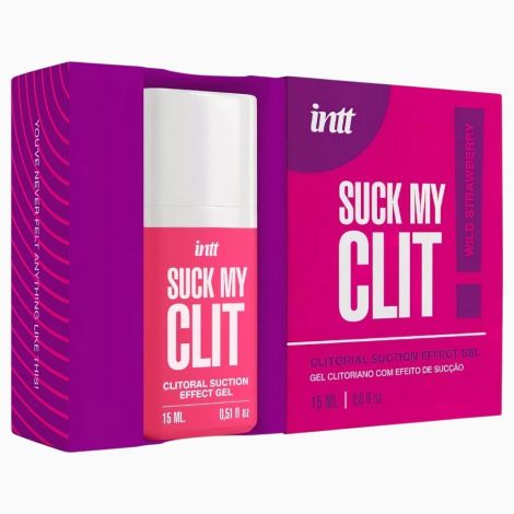 Гель для кліторальної стимуляції - Intt Suck My Clit Wild Strawberry, 15 мл