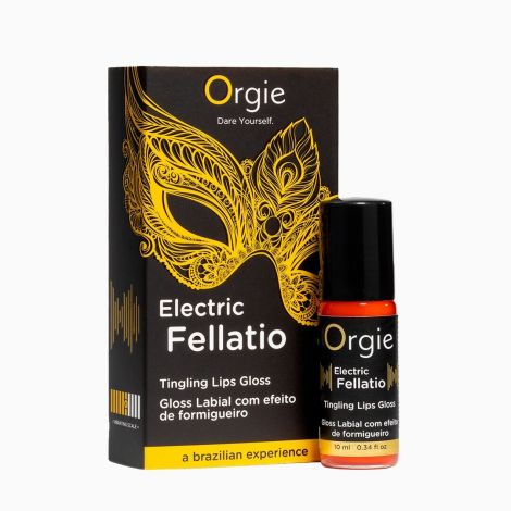 Віброблиск для губ Orgie Electric Fellatio Lips Gloss Tutti-frutti 10 мл, з ефектом поколювання
