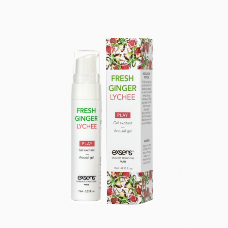 Стимулювальний гель EXSENS Kissable Fresh Ginger Litchi 15мл, можна для поцілунків, охолоджувальний