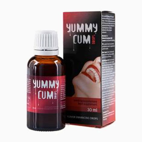 Cobeco Yummy Cum Drops - Капли стимулирующие увеличению количества и вкусовых качеств спермотозоидов мужчины, 30 мл, (прозрачный)