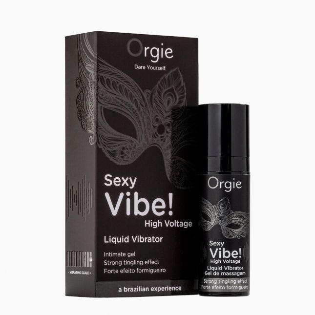Жидкий вибратор Orgie Sexy Vibe! High Voltage, 15 мл, эффект мурашек + очень мощная вибрация