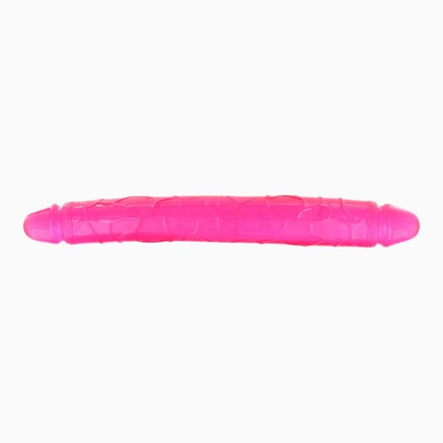 Подвійний фалоімітатор Double Dong Pink Clear Soft 33х3, 5 см