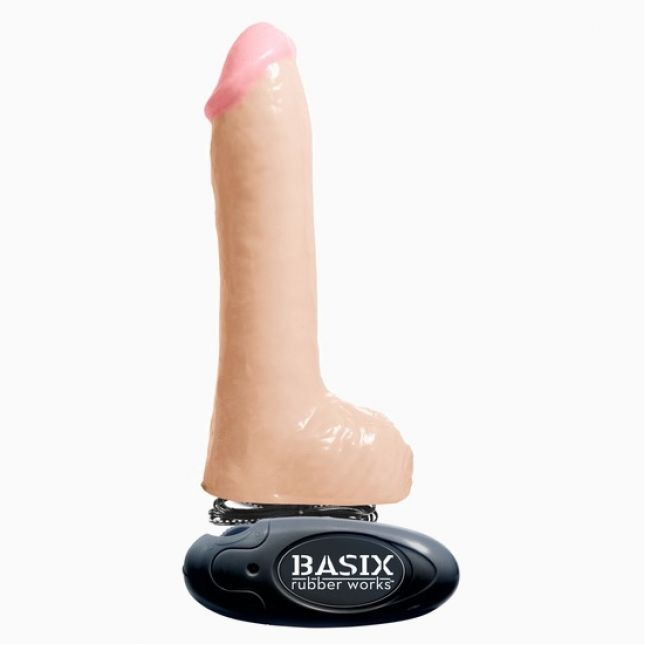 Вибратор Basix, телесний, 16х4 см