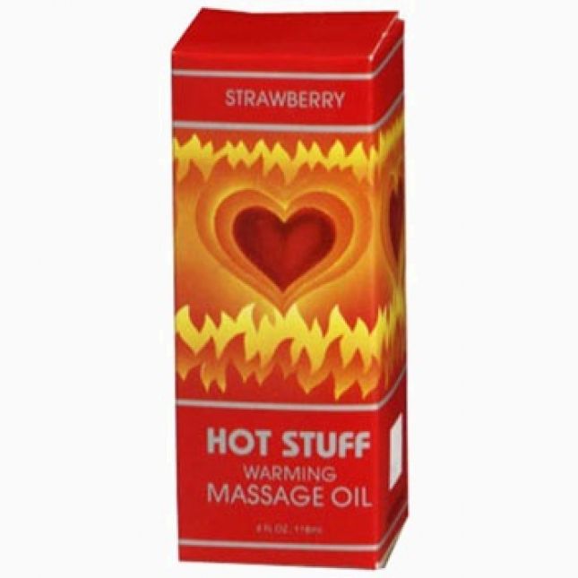 Hot Stuff Strawberry Massage Oil, 118 мл
