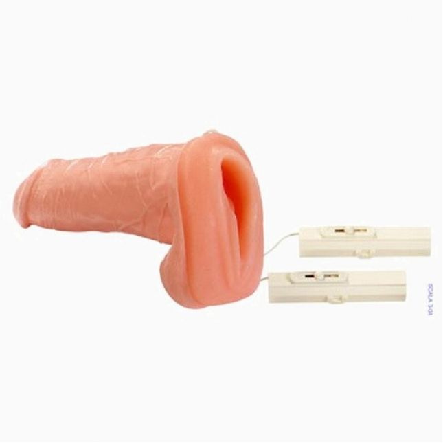 Фаллопротез с вибратором Double Lave, 21х5,5 см