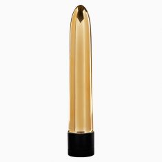 Вібратор пластиковий Retro Ultra Slimline Gold, 17х2, 5 см