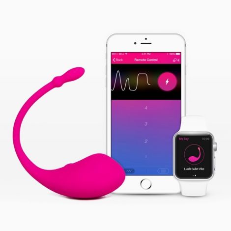 Віброяйце із смарт-додатком і підключенням до вебкам-чатам - Lovense Lush Bullet Vibrator, 18х3, 4 см