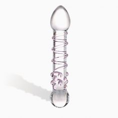 Подвійний фалоімітатор Glass Spiral Staircase Full Glass Dildo, 12,7х3, 7 см