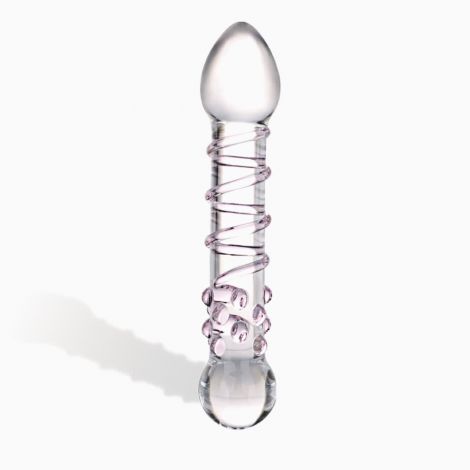 Подвійний фалоімітатор Glass Spiral Staircase Full Glass Dildo, 12,7х3, 7 см