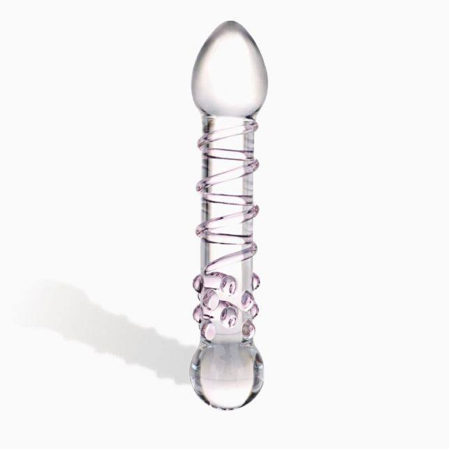 Подвійний фалоімітатор Glass Spiral Staircase Full Glass Dildo, 12,7х3, 7 см