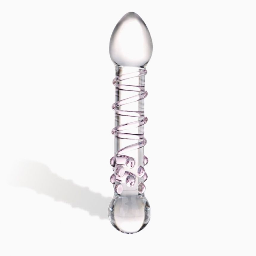 Подвійний фалоімітатор Glass Spiral Staircase Full Glass Dildo, 12,7х3, 7 см Подвійний фалоімітатор Glass Spiral Staircase Full Glass Dildo, 12,7х3, 7 см