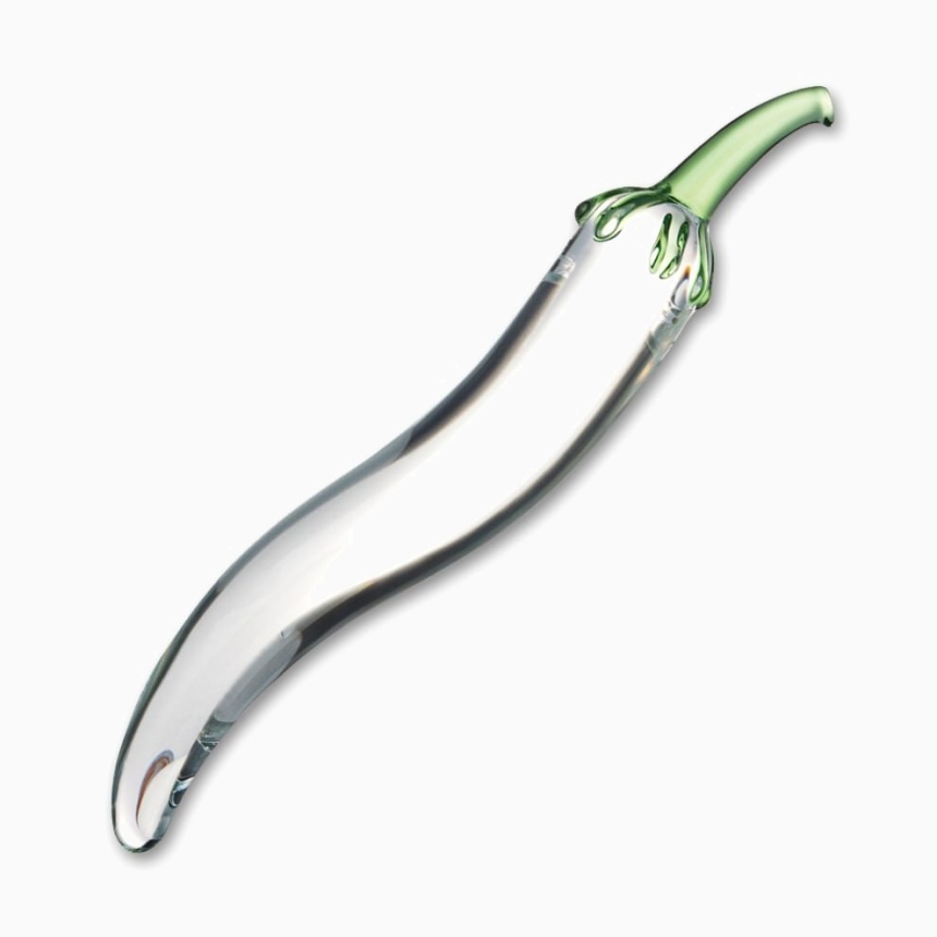 Фалоімітатор Glass Naturals Chili Pepper Glass Dildo, 17,5х3 см Фалоімітатор Glass Naturals Chili Pepper Glass Dildo, 17,5х3 см