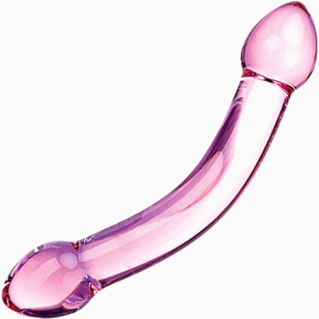 Подвійний фалоімітатор Glass Double Trouble Purple Dildo, 18,5х3, 5 см