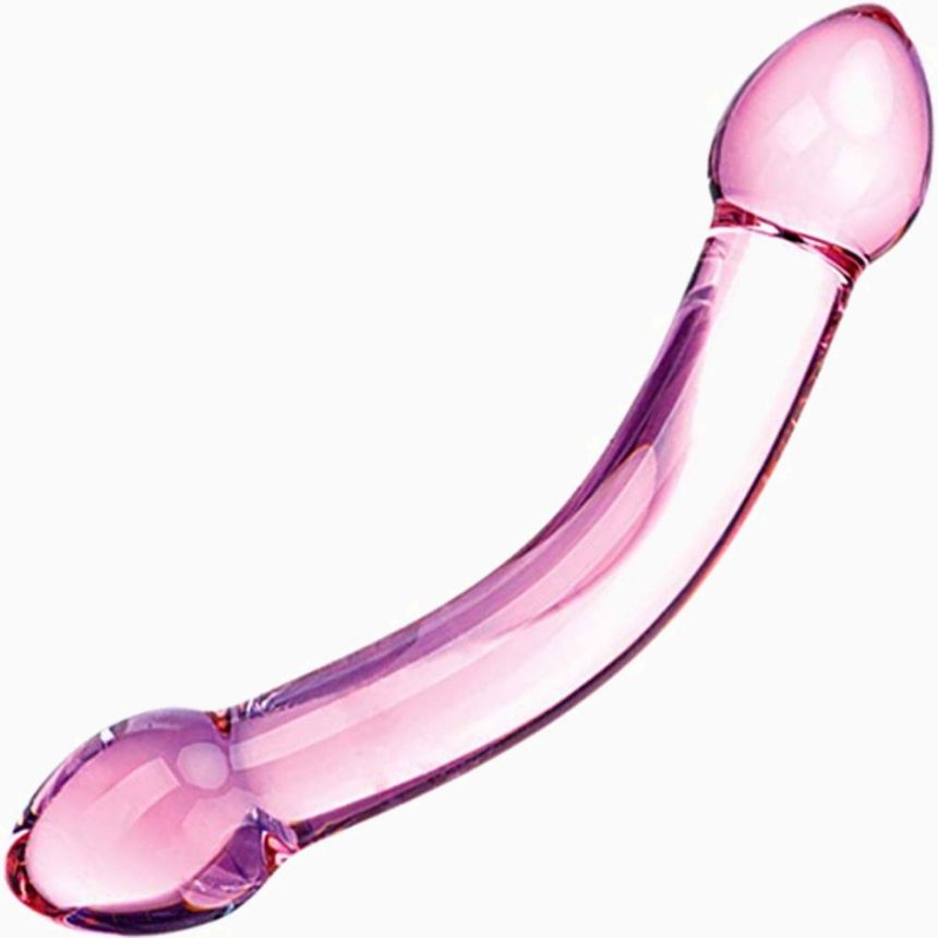 Подвійний фалоімітатор Glass Double Trouble Purple Dildo, 18,5х3, 5 см Подвійний фалоімітатор Glass Double Trouble Purple Dildo, 18,5х3, 5 см