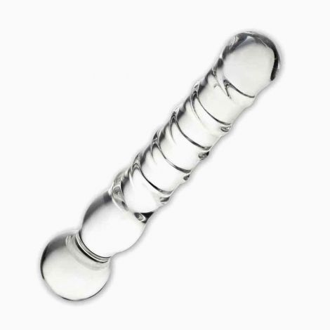 Подвійний фалоімітатор Glass Joystick Clear Glass Dildo, 20х3, 9 см