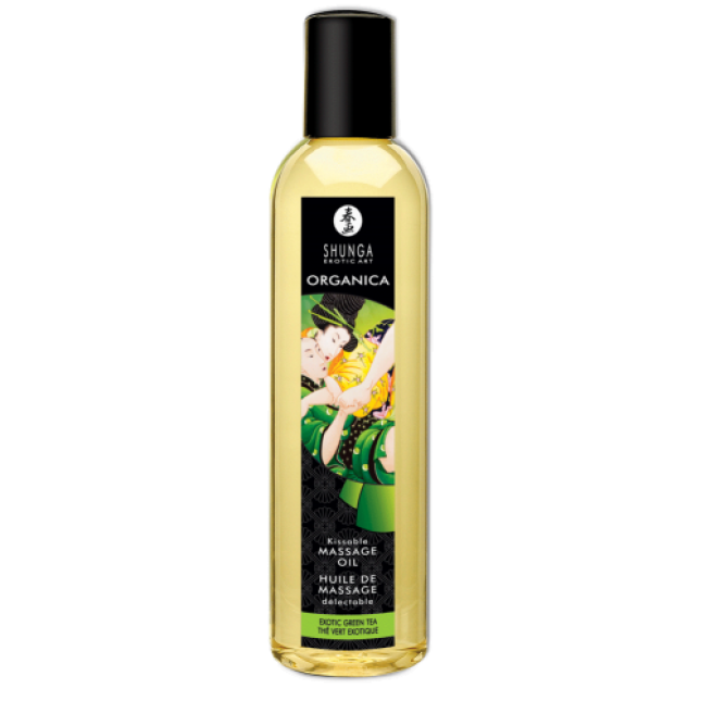 Органічна масажна олія Shunga Massage Organic Зелений чай, 170 мл