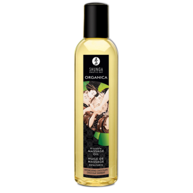 Органічна масажна олія Shunga Massage Oil Organic Шоколад, 170 мл