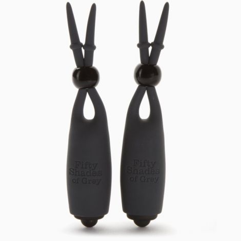 Віброзатиски для сосків Fifty Shades of Grey, Sweet Torture Vibrating Nipple Clamps