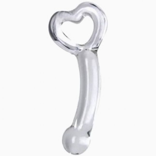 Стимулятор точки G TLC® CyberGlass™ Heart's Delight, 18,4х3, 2 см