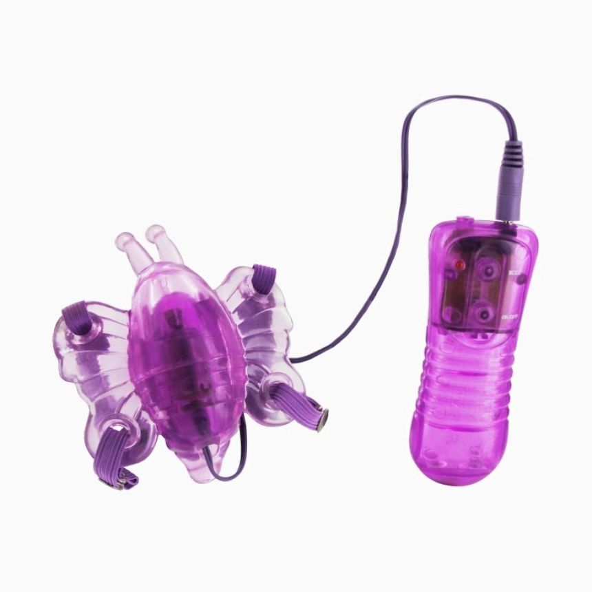 Стимулятор клітора 10 Function Vibrating Butterfly Harness Стимулятор клітора 10 Function Vibrating Butterfly Harness