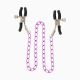 Металеві затиски для сосків з рожевим ланцюжком Stimulating Nipple Chain Metal