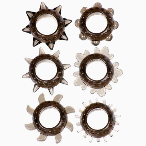 Набір ерекційних кілець Linx Tickler Set Textured Ring Smoke