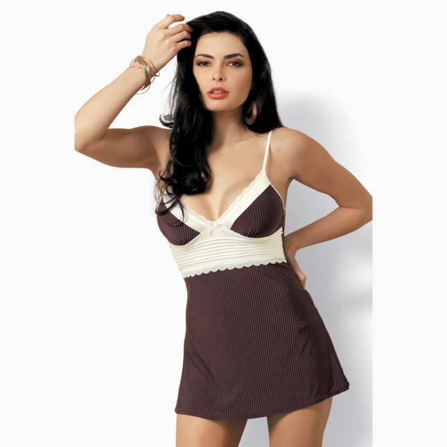 Сексуальний комплект Obsessive Choco chemise