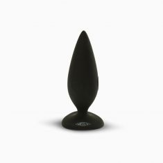 Силіконова анальна пробка Miss V - Heartbreaker Velvet Black, 9,5х3, 1 см